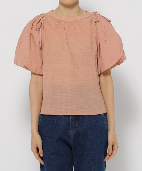 mysty woman（ミスティウーマン）の「ショルダーリボン2WAYブラウス 193444（シャツ/ブラウス・レディース・ピンク系その他/アイボリー/モカ/ブラウン・FREE）」の11枚目の写真