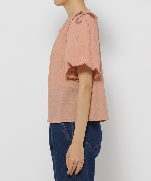 mysty woman（ミスティウーマン）の「ショルダーリボン2WAYブラウス 193444（シャツ/ブラウス・レディース・ピンク系その他/アイボリー/モカ/ブラウン・FREE）」の7枚目の写真