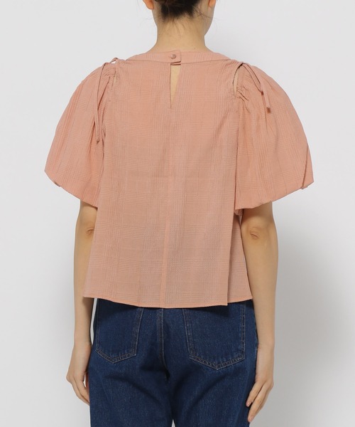 mysty woman（ミスティウーマン）の「ショルダーリボン2WAYブラウス 193444（シャツ/ブラウス・レディース・ピンク系その他/アイボリー/モカ/ブラウン・FREE）」の6枚目の写真