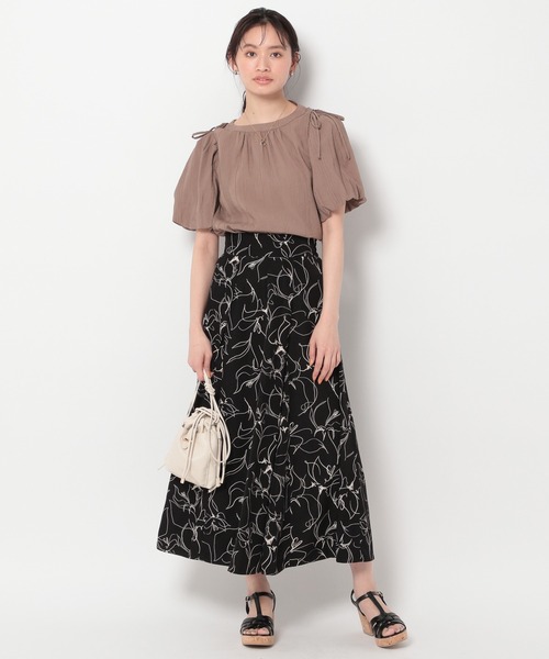 mysty woman（ミスティウーマン）の「ショルダーリボン2WAYブラウス 193444（シャツ/ブラウス・レディース・ピンク系その他/アイボリー/モカ/ブラウン・FREE）」の16枚目の写真