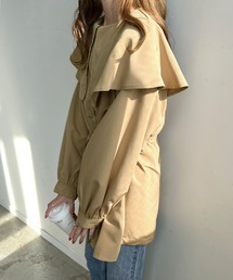 Futier land | ビッグカラーショートトレンチコート(トレンチコート)