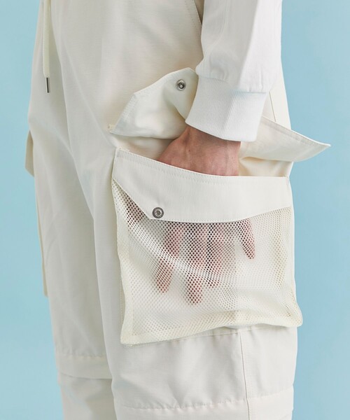 CITY TOKYO（シティトウキョウ）の「SEPARATEワイドカーゴパンツ（カーゴパンツ・メンズ・ホワイト/ブラック・1/2）」の13枚目の写真