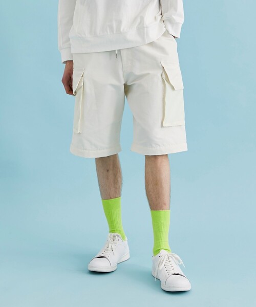 CITY TOKYO（シティトウキョウ）の「SEPARATEワイドカーゴパンツ（カーゴパンツ・メンズ・ホワイト/ブラック・1/2）」の5枚目の写真