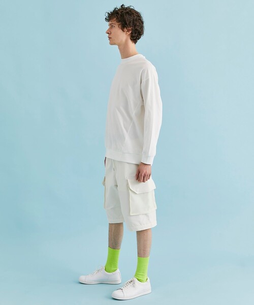 CITY TOKYO（シティトウキョウ）の「SEPARATEワイドカーゴパンツ（カーゴパンツ・メンズ・ホワイト/ブラック・1/2）」の7枚目の写真