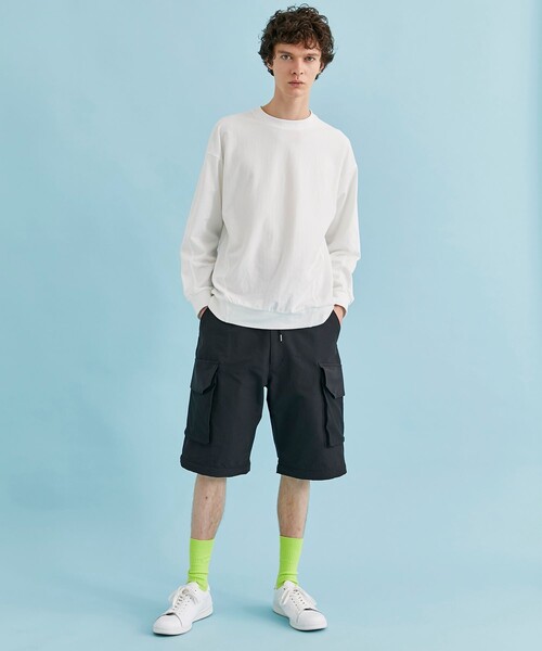 CITY TOKYO（シティトウキョウ）の「SEPARATEワイドカーゴパンツ（カーゴパンツ・メンズ・ホワイト/ブラック・1/2）」の21枚目の写真