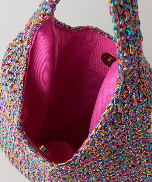 BEAUTY&YOUTH UNITED ARROWS（ビューティーアンドユースユナイテッドアローズ）の「オーロラ コード ミニ ワンショルダーバッグ（ショルダーバッグ・レディース・その他1/ホワイト/ターコイズブルー・FREE）」の8枚目の写真