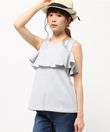 ROSE BUD | LCTT-15189 RUFFLE SLV-LESS TOP(Tシャツ/カットソー)