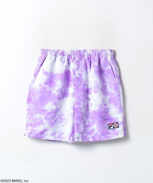 FILA(フィラ)の「【 FILA × BE:FIRST / フィラ × ビーファースト 】 BE:FIRST コラボハーフパンツ FB0785 DWB(その他パンツ・レディース・グレー/サックスブルー/ブラック/パープル/ピンク・MEDIUM/LARGE)」の1枚目の写真