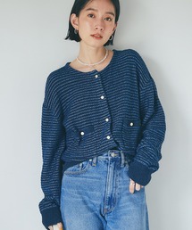 ツイードカーディガン