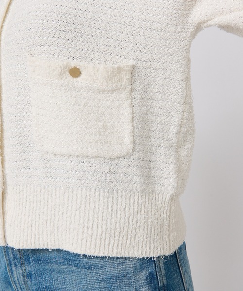 RIVE DROITE(リヴドロワ)の「ツイードカーディガン(カーディガン/ボレロ・レディース・オフホワイト/ブルー・FREE)」の11枚目の写真