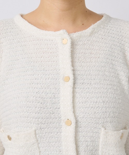 RIVE DROITE(リヴドロワ)の「ツイードカーディガン(カーディガン/ボレロ・レディース・オフホワイト/ブルー・FREE)」の9枚目の写真