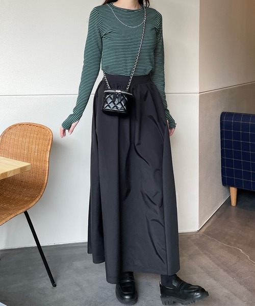 LE MORE（リモア）の「スリムボーダーカットソー（Tシャツ/カットソー・レディース・アイボリー/ブラック/グリーン・FREE）」の15枚目の写真