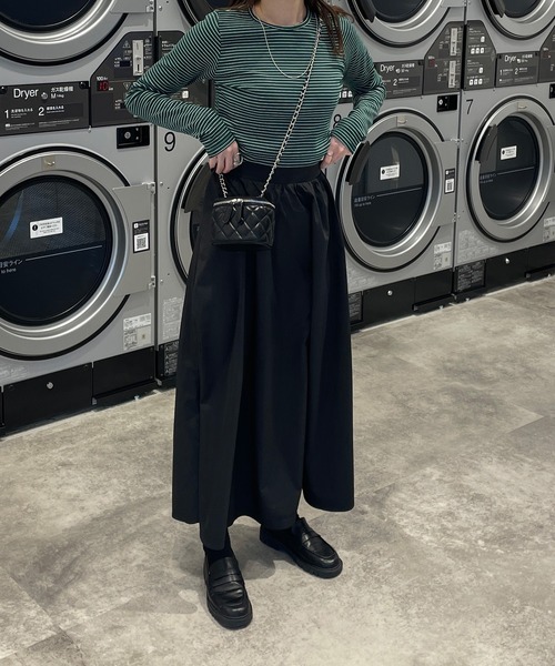 LE MORE（リモア）の「スリムボーダーカットソー（Tシャツ/カットソー・レディース・アイボリー/ブラック/グリーン・FREE）」の10枚目の写真