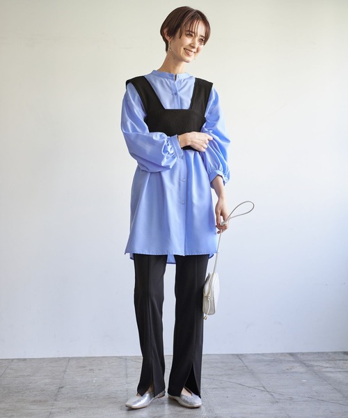 LEPSIM（レプシィム）の「ヨクノビフロントスリットパンツ　164014（その他パンツ・レディース・オレンジ/グレイッシュベージュ/ブラック・MEDIUM/LARGE）」の4枚目の写真