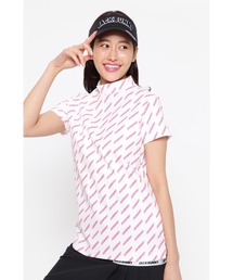 【Jack Bunny!!】ポリエステルストレッチ裏メッシュ半袖ハイネックカットソー