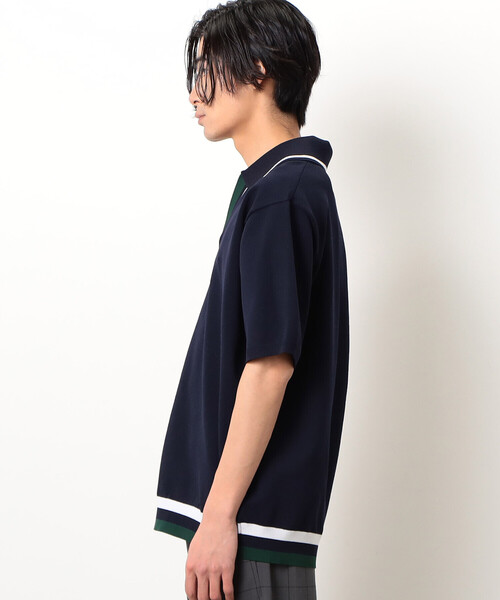 COMME CA COMMUNE(コムサコミューン)の「チルデン ニットポロ(ポロシャツ・メンズ・ブラック/グリーン/ネイビー・MEDIUM/LARGE)」の10枚目の写真
