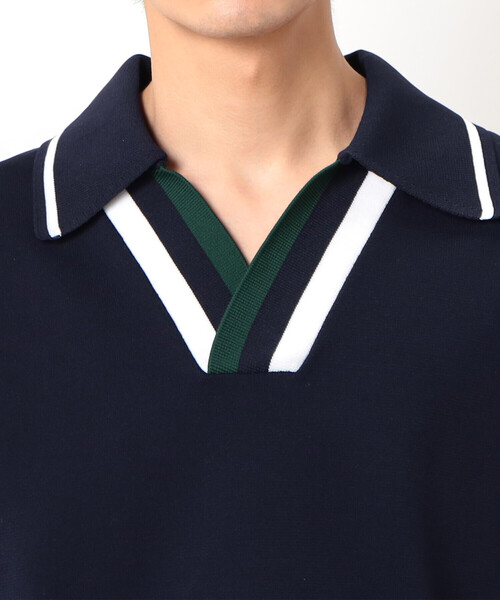 COMME CA COMMUNE(コムサコミューン)の「チルデン ニットポロ(ポロシャツ・メンズ・ブラック/グリーン/ネイビー・MEDIUM/LARGE)」の12枚目の写真