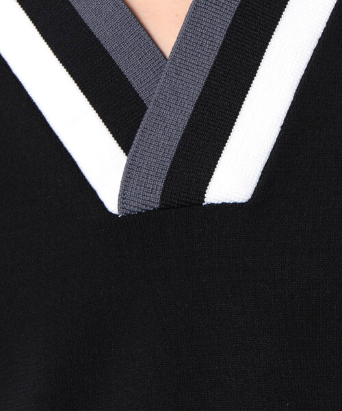 COMME CA COMMUNE(コムサコミューン)の「チルデン ニットポロ(ポロシャツ・メンズ・ブラック/グリーン/ネイビー・MEDIUM/LARGE)」の15枚目の写真