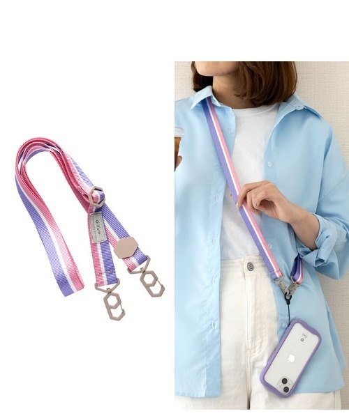 iFace（アイフェイス）の「iFace Hang and ショルダーストラップ（スマホグッズ・レディース・ベージュ/ライトカーキ/オレンジ/サックスブルー/ブラック/クリア/ラメ/その他1/ブルー系その他/グリーン系その他/グリーン系その他2/オレンジ系その他/ベージュ系その他/トリコロール/パープル系その他/ネイビー/パープル/ブラウン/桜/ライトグレー/アイボリー/バーガンディー/Moca・FREE）」の15枚目の写真