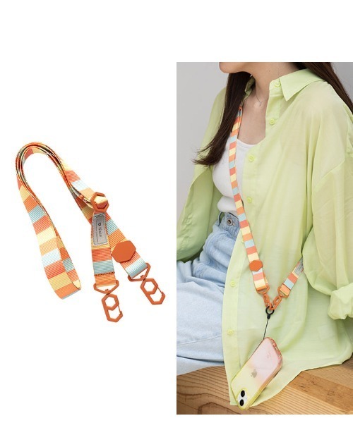 iFace（アイフェイス）の「iFace Hang and ショルダーストラップ（スマホグッズ・レディース・ベージュ/ライトカーキ/オレンジ/サックスブルー/ブラック/クリア/ラメ/その他1/ブルー系その他/グリーン系その他/グリーン系その他2/オレンジ系その他/ベージュ系その他/トリコロール/パープル系その他/ネイビー/パープル/ブラウン/桜/ライトグレー/アイボリー/バーガンディー/Moca・FREE）」の19枚目の写真