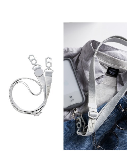 iFace（アイフェイス）の「iFace Hang and ショルダーストラップ（スマホグッズ・レディース・ベージュ/ライトカーキ/オレンジ/サックスブルー/ブラック/クリア/ラメ/その他1/ブルー系その他/グリーン系その他/グリーン系その他2/オレンジ系その他/ベージュ系その他/トリコロール/パープル系その他/ネイビー/パープル/ブラウン/桜/ライトグレー/アイボリー/バーガンディー/Moca・FREE）」の3枚目の写真