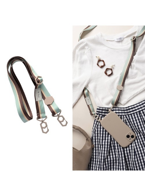 iFace（アイフェイス）の「iFace Hang and ショルダーストラップ（スマホグッズ・レディース・ベージュ/ライトカーキ/オレンジ/サックスブルー/ブラック/クリア/ラメ/その他1/ブルー系その他/グリーン系その他/グリーン系その他2/オレンジ系その他/ベージュ系その他/トリコロール/パープル系その他/ネイビー/パープル/ブラウン/桜/ライトグレー/アイボリー/バーガンディー/Moca・FREE）」の10枚目の写真