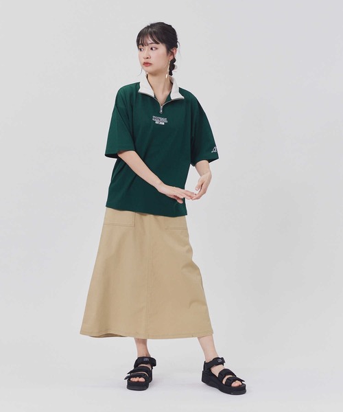 KANGOL(カンゴール)の「【KANGOL】ハーフジップ半袖Tシャツ(Tシャツ/カットソー・レディース・グリーン/ネイビー/オフホワイト・M/L)」の7枚目の写真