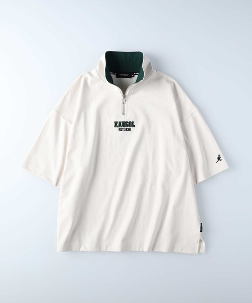 KANGOL(カンゴール)の「【KANGOL】ハーフジップ半袖Tシャツ(Tシャツ/カットソー・レディース・グリーン/ネイビー/オフホワイト・M/L)」の12枚目の写真