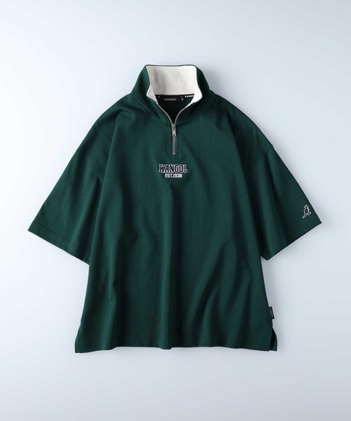 KANGOL(カンゴール)の「【KANGOL】ハーフジップ半袖Tシャツ(Tシャツ/カットソー・レディース・グリーン/ネイビー/オフホワイト・M/L)」の14枚目の写真