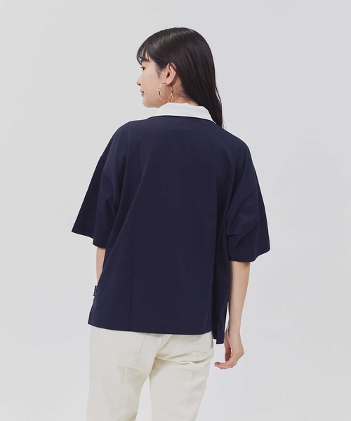 KANGOL(カンゴール)の「【KANGOL】ハーフジップ半袖Tシャツ(Tシャツ/カットソー・レディース・グリーン/ネイビー/オフホワイト・M/L)」の10枚目の写真