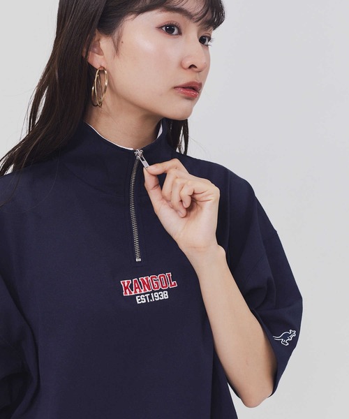KANGOL(カンゴール)の「【KANGOL】ハーフジップ半袖Tシャツ(Tシャツ/カットソー・レディース・グリーン/ネイビー/オフホワイト・M/L)」の11枚目の写真