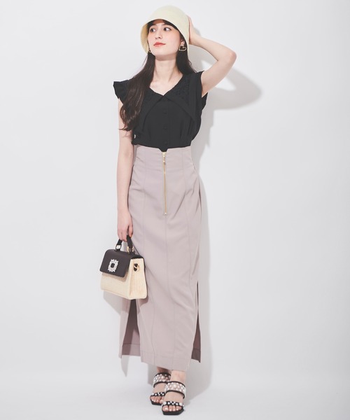 31 Sons de mode(トランテアン ソン ドゥ モード)の「レースビッグカラーブラウス(シャツ/ブラウス・レディース・ブラック/オフホワイト・36)」の16枚目の写真