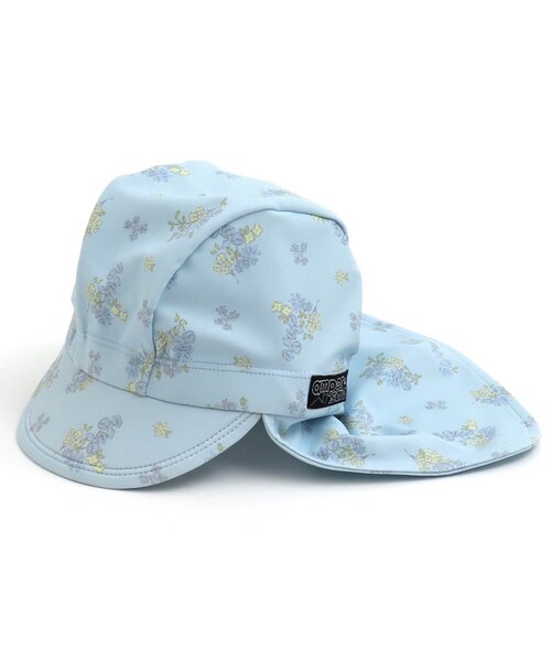 Ampersand（アンパサンド）の「日よけ付きスイムキャップ_UVカット（水着・キッズ・サックスブルー/ピンク/ラベンダー/ブルー/ベージュ/ブラック・50/56）」の4枚目の写真