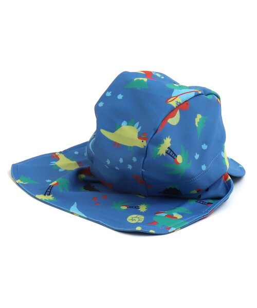 Ampersand（アンパサンド）の「日よけ付きスイムキャップ_UVカット（水着・キッズ・サックスブルー/ピンク/ラベンダー/ブルー/ベージュ/ブラック・50/56）」の17枚目の写真