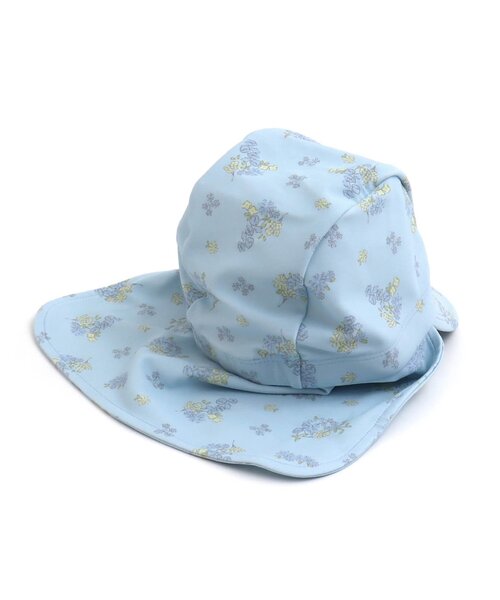 Ampersand（アンパサンド）の「日よけ付きスイムキャップ_UVカット（水着・キッズ・サックスブルー/ピンク/ラベンダー/ブルー/ベージュ/ブラック・50/56）」の10枚目の写真