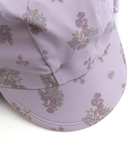 Ampersand（アンパサンド）の「日よけ付きスイムキャップ_UVカット（水着・キッズ・サックスブルー/ピンク/ラベンダー/ブルー/ベージュ/ブラック・50/56）」の16枚目の写真