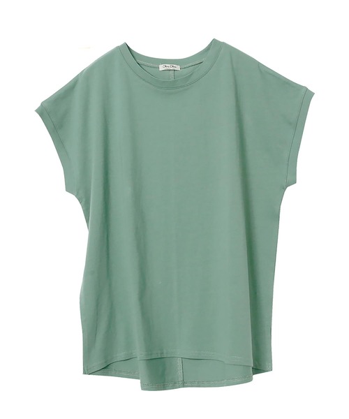Rejoule(リジュール)の「フレンチスリーブTシャツ(Tシャツ/カットソー・レディース・ブラック/ブラウン系その他/オフホワイト/グリーン・FREE)」の6枚目の写真