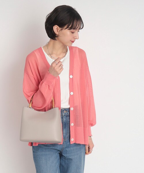 SHOO・LA・RUE（シューラルー）の「◆【2WAY】バンブーハンドルトートバッグ（トートバッグ・レディース・グレー/ブルー/ブラック・00）」の13枚目の写真