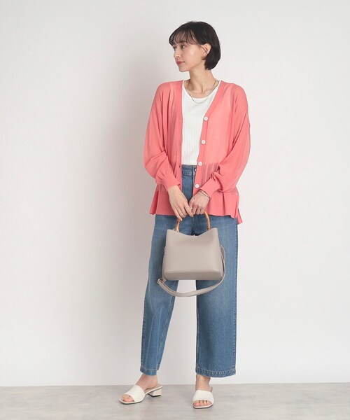 SHOO・LA・RUE（シューラルー）の「◆【2WAY】バンブーハンドルトートバッグ（トートバッグ・レディース・グレー/ブルー/ブラック・00）」の14枚目の写真