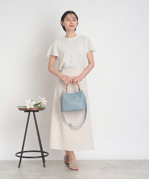 SHOO・LA・RUE（シューラルー）の「◆【2WAY】バンブーハンドルトートバッグ（トートバッグ・レディース・グレー/ブルー/ブラック・00）」の17枚目の写真