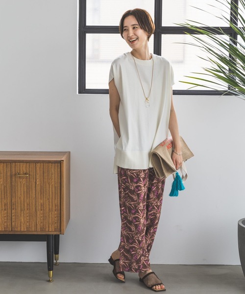 LEPSIM(レプシィム)の「ヴィンテージライクフレンチスリーブチュニック 198467(Tシャツ/カットソー・レディース・オフホワイト/チャコールグレー/ブルー・FREE)」の18枚目の写真
