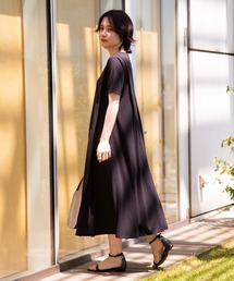 INDIVI | 【洗えて楽ちん！/SETUP可能】マットジャージフレアワンピース(ワンピース)