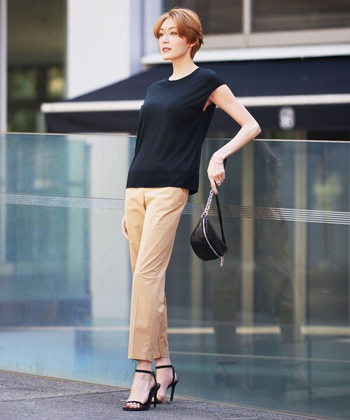 ICB(アイシービー)の「【接触冷感・UVカット・撥水・洗える】 プルーフ4WAYタフタ パンツ(その他パンツ・レディース・ベージュ系/ブラック系・0/00/2/4/6)」の4枚目の写真