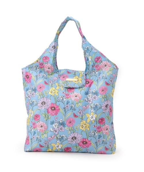LAURA ASHLEY（ローラアシュレイ）の「【70周年セレブレーティングプリント】ギリー柄 パッカブルマイバッグ（エコバッグ/サブバッグ・レディース・ホワイト系1/ブルー系5・00）」の3枚目の写真
