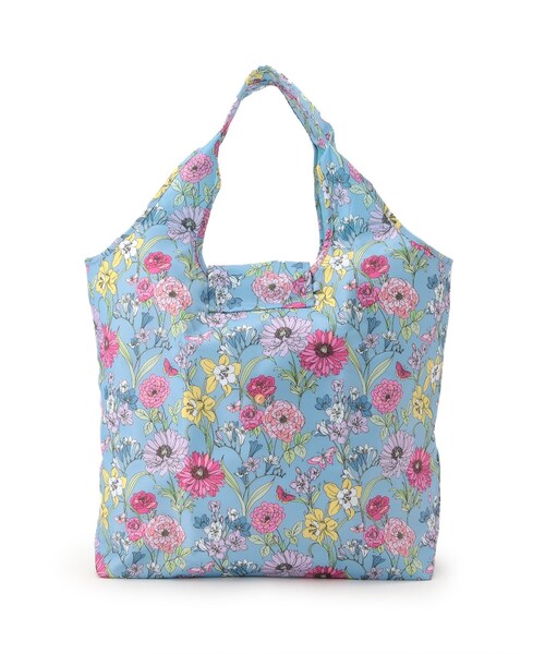 LAURA ASHLEY（ローラアシュレイ）の「【70周年セレブレーティングプリント】ギリー柄 パッカブルマイバッグ（エコバッグ/サブバッグ・レディース・ホワイト系1/ブルー系5・00）」の5枚目の写真