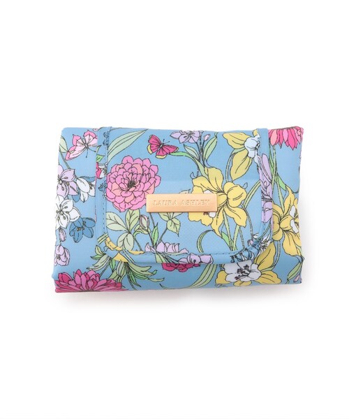 LAURA ASHLEY（ローラアシュレイ）の「【70周年セレブレーティングプリント】ギリー柄 パッカブルマイバッグ（エコバッグ/サブバッグ・レディース・ホワイト系1/ブルー系5・00）」の10枚目の写真