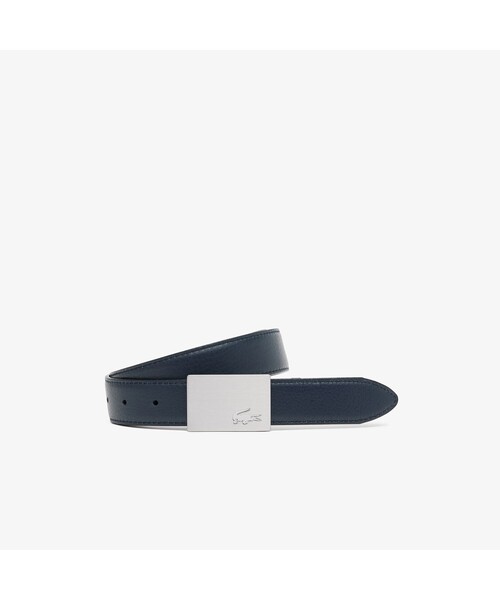 LACOSTE（ラコステ）の「メタルプレートバックルベルト（ベルト・メンズ・ダークブラウン/ネイビー・FREE）」の4枚目の写真