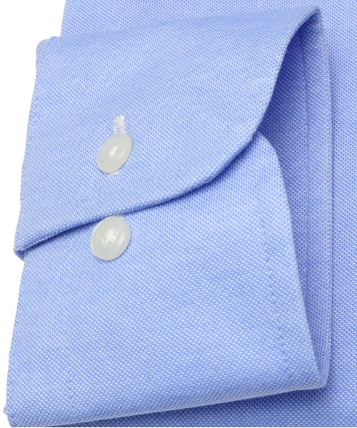 TOKYO SHIRTS(トウキョウシャツ)の「形態安定ノーアイロン ボタンダウン 長袖ビジネスニットワイシャツ(ビジネスシャツ・メンズ・ブルー・首回り39cm-裄丈84cm/首回り43cm-裄丈86cm/首回り39cm-裄丈80cm/首回り41cm-裄丈86cm/首回り43cm-裄丈82cm/首回り37cm-裄丈80cm/首回り41cm-裄丈82cm/首回り42cm-裄丈82cm/首回り37cm-裄丈84cm/首回り42cm-裄丈86cm)」の2枚目の写真