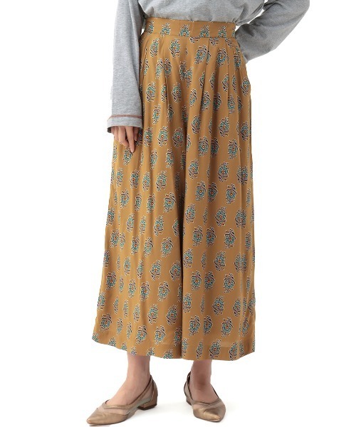 チチカカ（チチカカ）の「ウォッシャブルレーヨンフラワープリントパンツ（その他パンツ・レディース・キャメル/ネイビー/グリーン・LARGE/MEDIUM）」の9枚目の写真