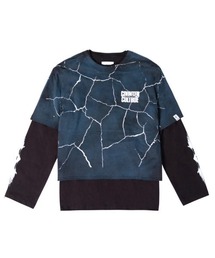 REGION（リージョン）の「【 RESURRECTION13】 lyered-L-sleeve / 【リザラクション】レイヤードロゴプリント長袖Tシャツ（Tシャツ/カットソー）」